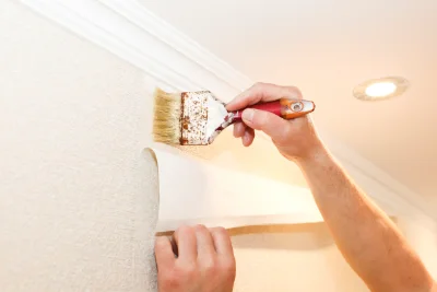 Pose de papier peint à Marcoux — revêtements muraux et toiles de verre